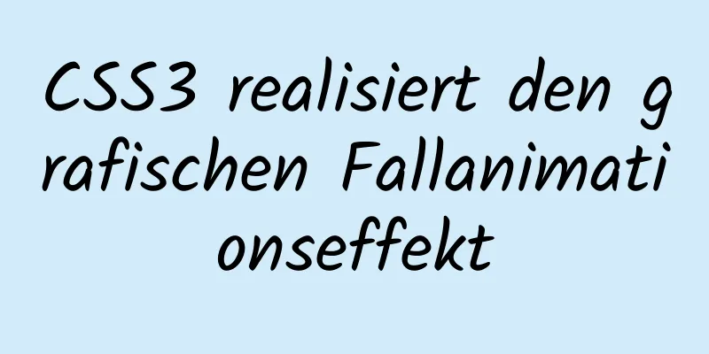 CSS3 realisiert den grafischen Fallanimationseffekt