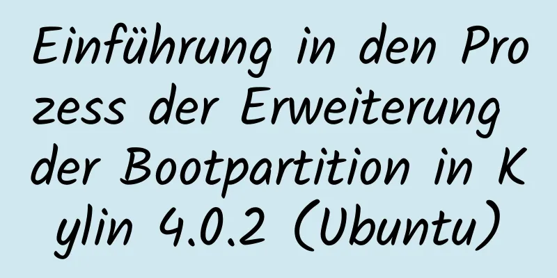 Einführung in den Prozess der Erweiterung der Bootpartition in Kylin 4.0.2 (Ubuntu)