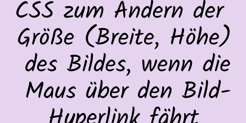 CSS zum Ändern der Größe (Breite, Höhe) des Bildes, wenn die Maus über den Bild-Hyperlink fährt