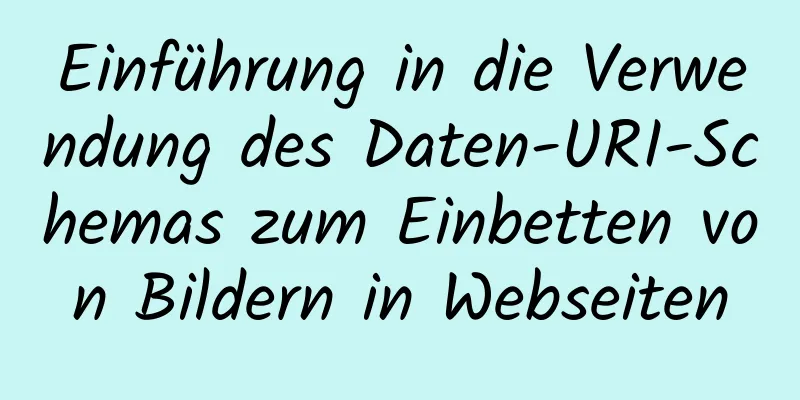 Einführung in die Verwendung des Daten-URI-Schemas zum Einbetten von Bildern in Webseiten