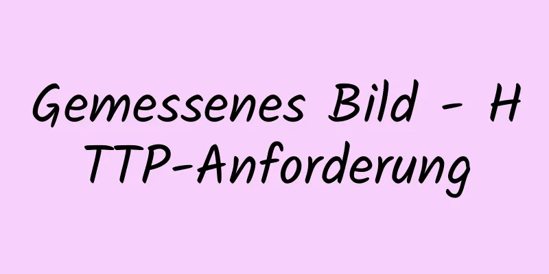 Gemessenes Bild - HTTP-Anforderung