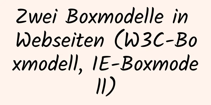 Zwei Boxmodelle in Webseiten (W3C-Boxmodell, IE-Boxmodell)