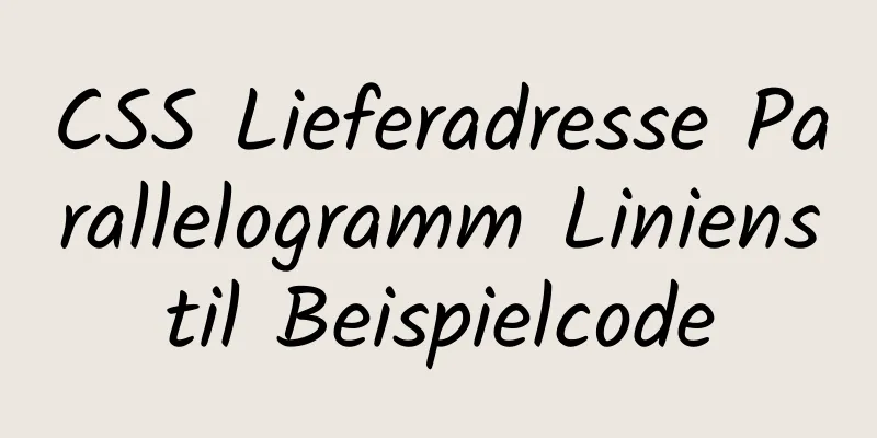 CSS Lieferadresse Parallelogramm Linienstil Beispielcode