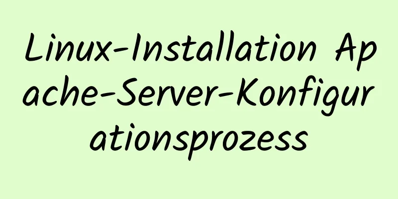 Linux-Installation Apache-Server-Konfigurationsprozess