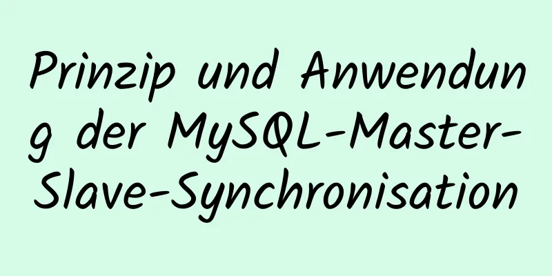 Prinzip und Anwendung der MySQL-Master-Slave-Synchronisation