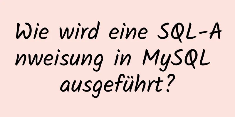 Wie wird eine SQL-Anweisung in MySQL ausgeführt?