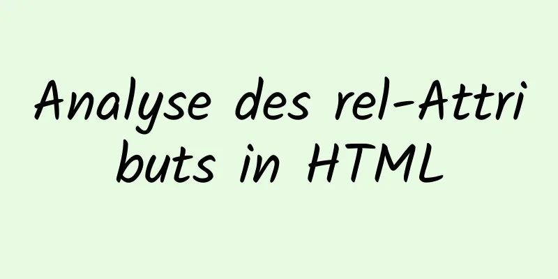 Analyse des rel-Attributs in HTML