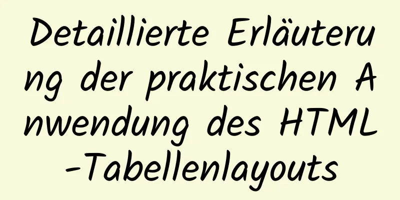 Detaillierte Erläuterung der praktischen Anwendung des HTML-Tabellenlayouts