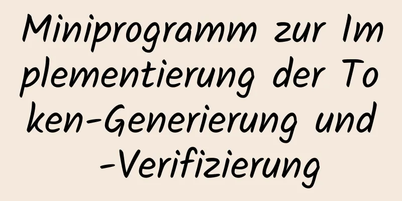 Miniprogramm zur Implementierung der Token-Generierung und -Verifizierung