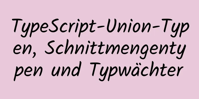 TypeScript-Union-Typen, Schnittmengentypen und Typwächter