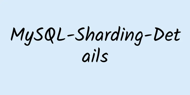 MySQL-Sharding-Details