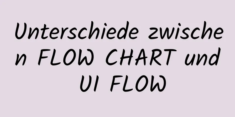 Unterschiede zwischen FLOW CHART und UI FLOW