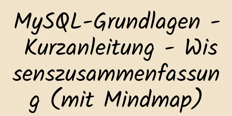 MySQL-Grundlagen - Kurzanleitung - Wissenszusammenfassung (mit Mindmap)