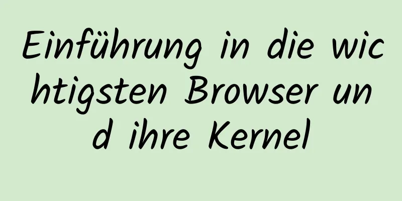 Einführung in die wichtigsten Browser und ihre Kernel