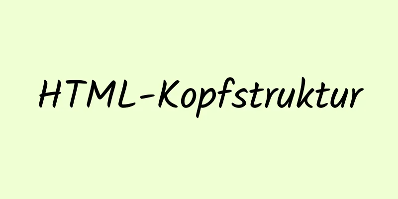 HTML-Kopfstruktur