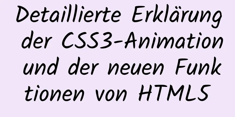 Detaillierte Erklärung der CSS3-Animation und der neuen Funktionen von HTML5