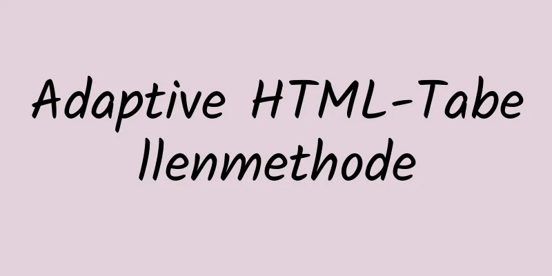 Adaptive HTML-Tabellenmethode