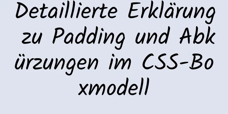 Detaillierte Erklärung zu Padding und Abkürzungen im CSS-Boxmodell