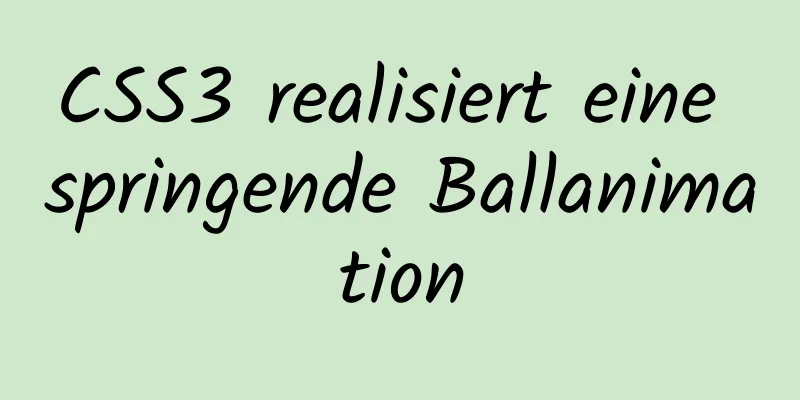 CSS3 realisiert eine springende Ballanimation