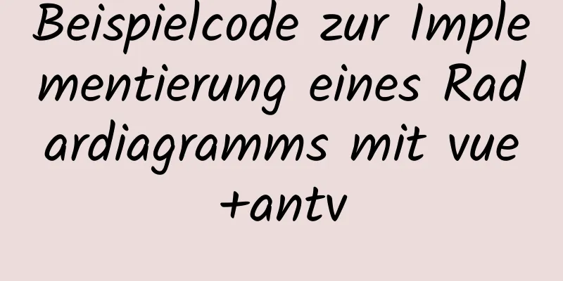 Beispielcode zur Implementierung eines Radardiagramms mit vue+antv