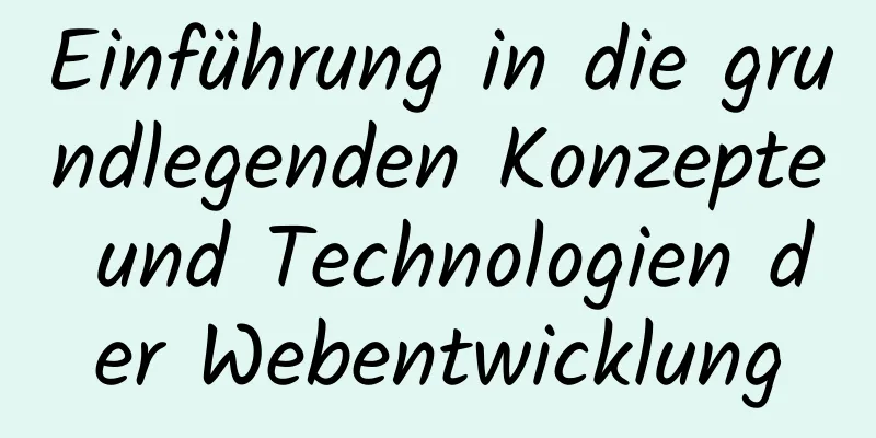 Einführung in die grundlegenden Konzepte und Technologien der Webentwicklung