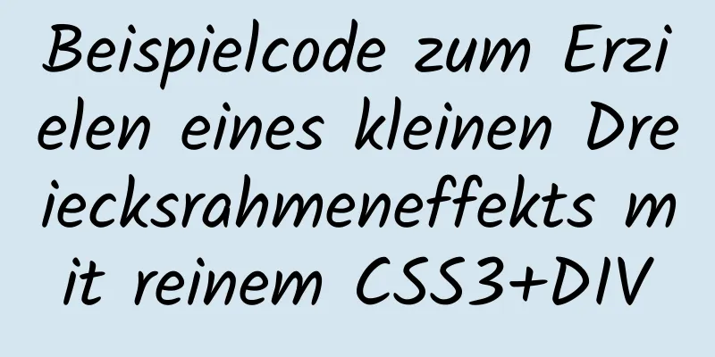 Beispielcode zum Erzielen eines kleinen Dreiecksrahmeneffekts mit reinem CSS3+DIV