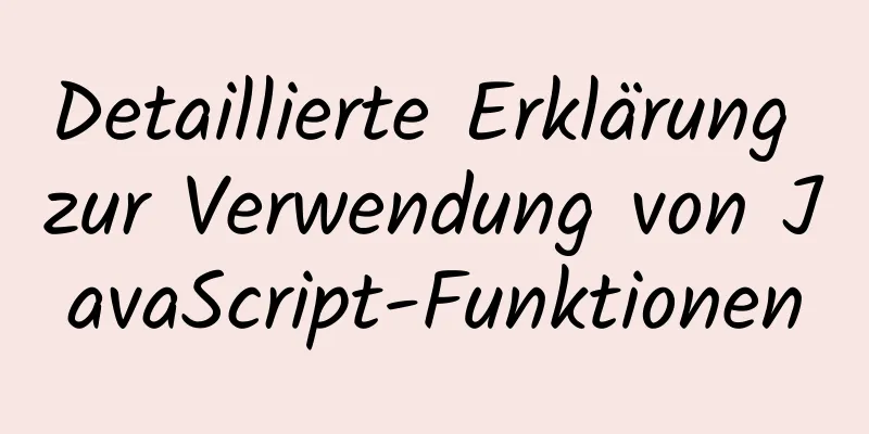 Detaillierte Erklärung zur Verwendung von JavaScript-Funktionen