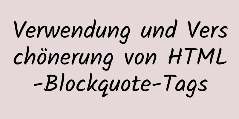 Verwendung und Verschönerung von HTML-Blockquote-Tags