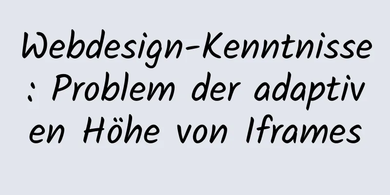 Webdesign-Kenntnisse: Problem der adaptiven Höhe von Iframes