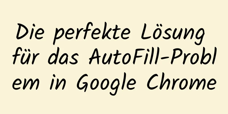 Die perfekte Lösung für das AutoFill-Problem in Google Chrome