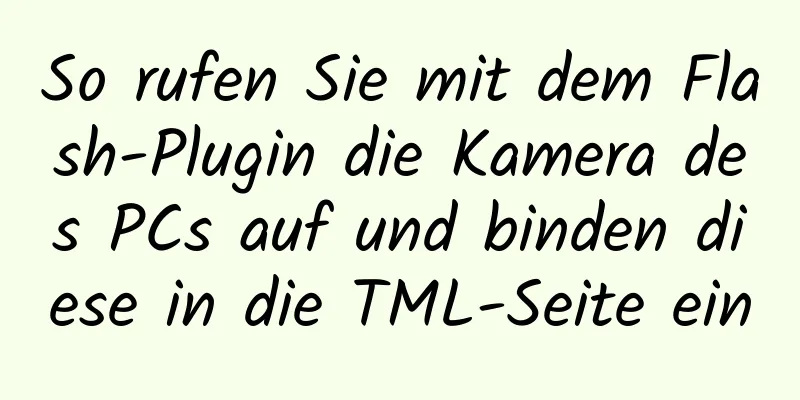 So rufen Sie mit dem Flash-Plugin die Kamera des PCs auf und binden diese in die TML-Seite ein