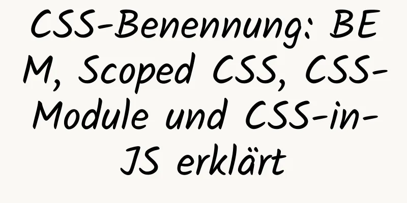 CSS-Benennung: BEM, Scoped CSS, CSS-Module und CSS-in-JS erklärt