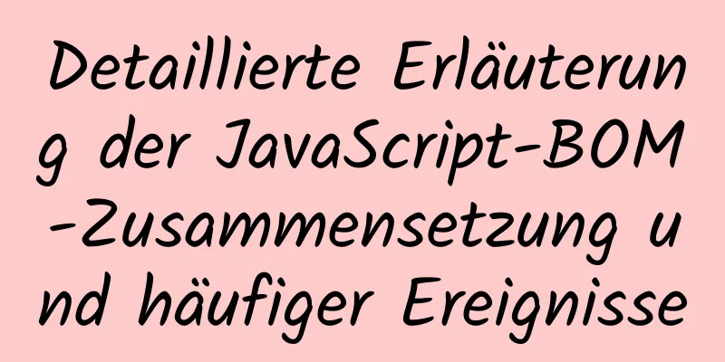 Detaillierte Erläuterung der JavaScript-BOM-Zusammensetzung und häufiger Ereignisse