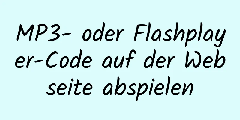 MP3- oder Flashplayer-Code auf der Webseite abspielen