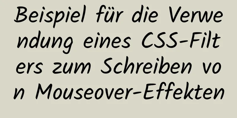 Beispiel für die Verwendung eines CSS-Filters zum Schreiben von Mouseover-Effekten