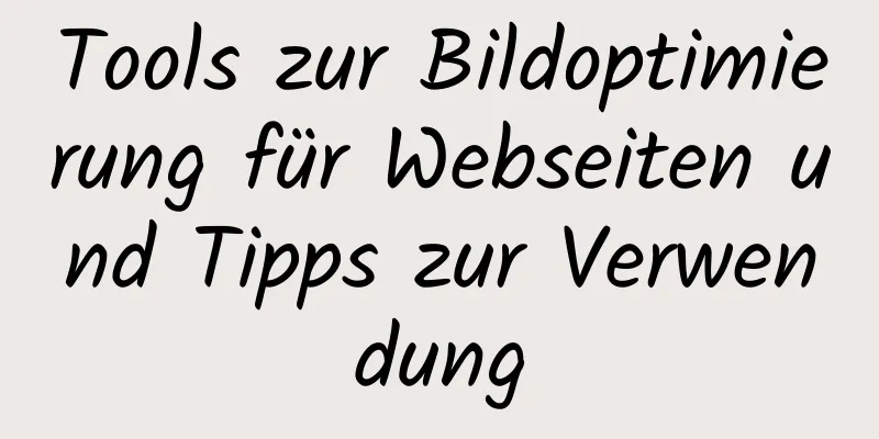 Tools zur Bildoptimierung für Webseiten und Tipps zur Verwendung