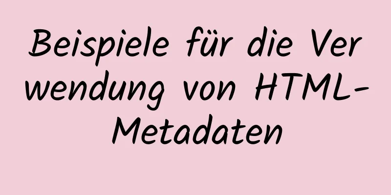 Beispiele für die Verwendung von HTML-Metadaten