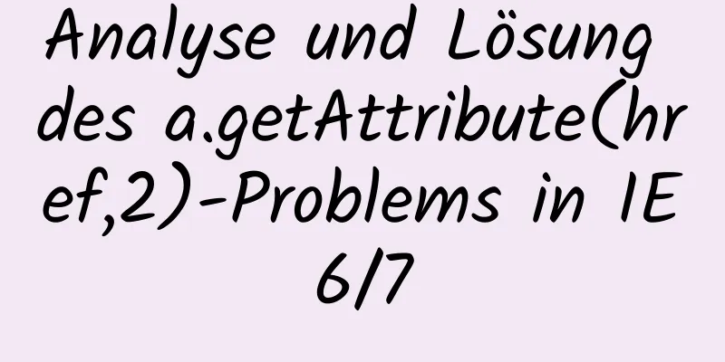 Analyse und Lösung des a.getAttribute(href,2)-Problems in IE6/7