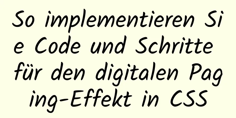 So implementieren Sie Code und Schritte für den digitalen Paging-Effekt in CSS