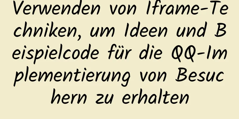 Verwenden von Iframe-Techniken, um Ideen und Beispielcode für die QQ-Implementierung von Besuchern zu erhalten