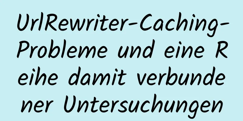 UrlRewriter-Caching-Probleme und eine Reihe damit verbundener Untersuchungen