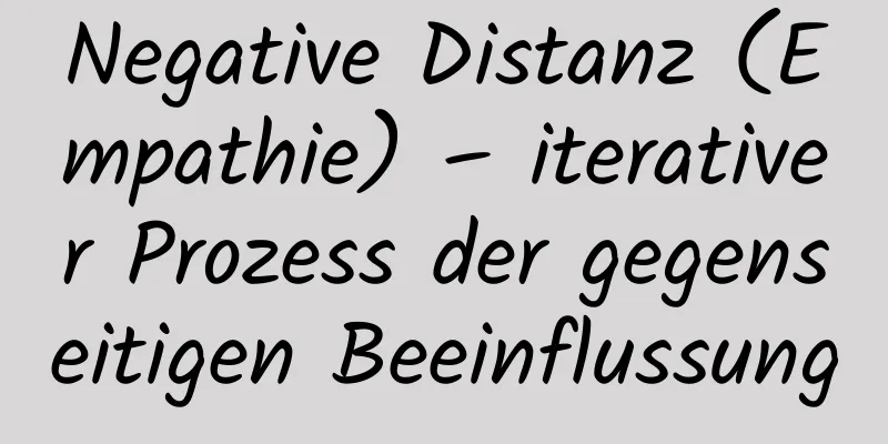 Negative Distanz (Empathie) – iterativer Prozess der gegenseitigen Beeinflussung