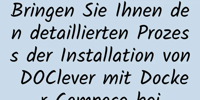 Bringen Sie Ihnen den detaillierten Prozess der Installation von DOClever mit Docker Compose bei