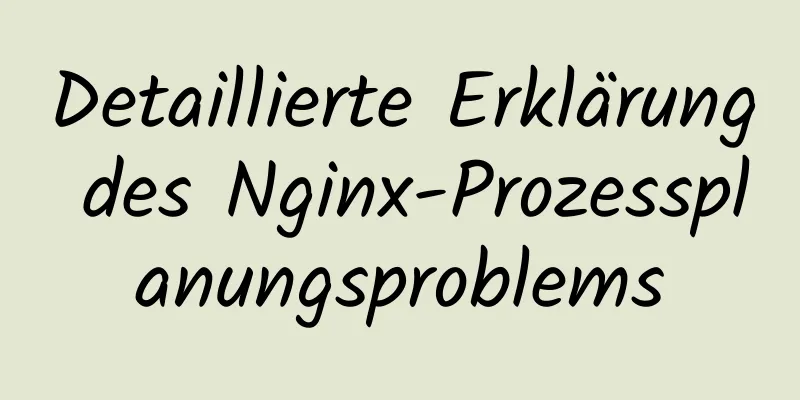 Detaillierte Erklärung des Nginx-Prozessplanungsproblems