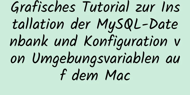 Grafisches Tutorial zur Installation der MySQL-Datenbank und Konfiguration von Umgebungsvariablen auf dem Mac