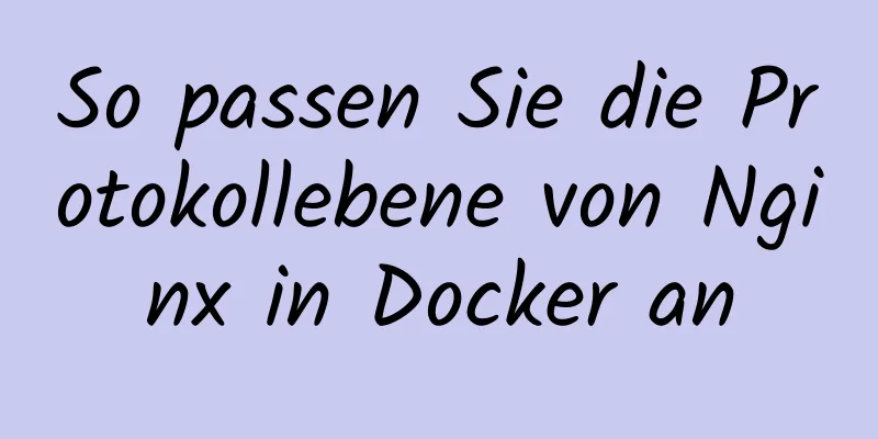 So passen Sie die Protokollebene von Nginx in Docker an