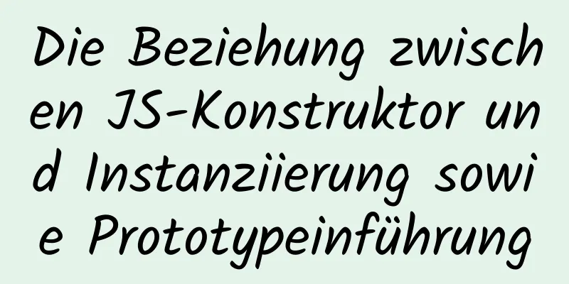 Die Beziehung zwischen JS-Konstruktor und Instanziierung sowie Prototypeinführung