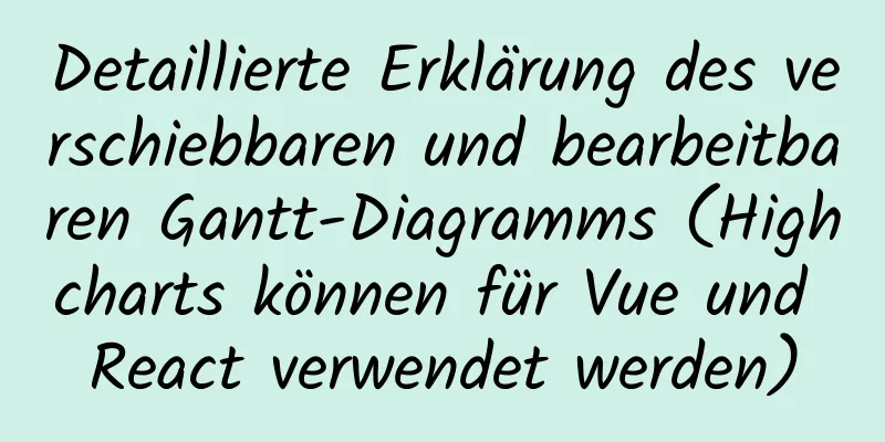 Detaillierte Erklärung des verschiebbaren und bearbeitbaren Gantt-Diagramms (Highcharts können für Vue und React verwendet werden)