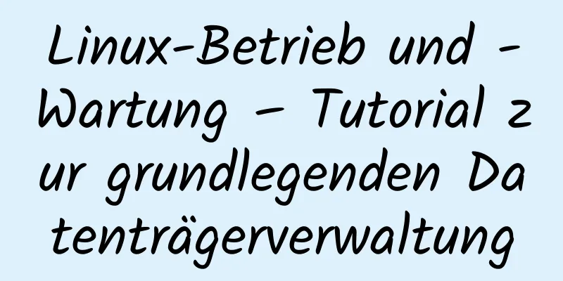 Linux-Betrieb und -Wartung – Tutorial zur grundlegenden Datenträgerverwaltung