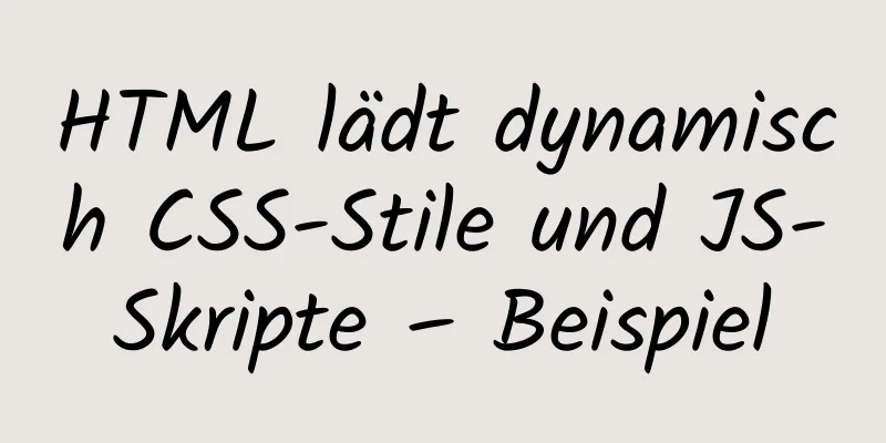 HTML lädt dynamisch CSS-Stile und JS-Skripte – Beispiel